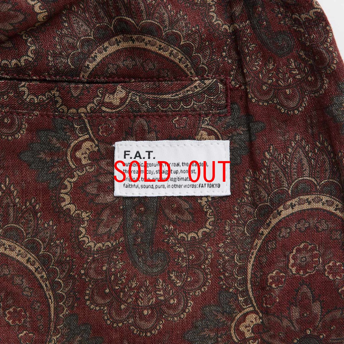 画像4: MEGATILE LIBERTY Wide Chino Paisley Pants MRN ワイド ペイズリー パンツ (4)