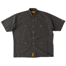 画像2: MEGAFIELD S/S Minicheck Shirts BLK ハンティング ミニチェック 半袖 シャツ (2)