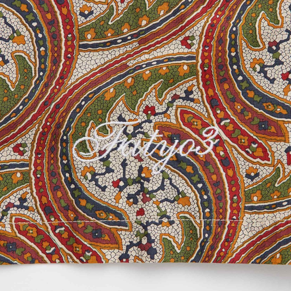 画像7: FIBERSAIC LIBERTY S/S Paisley Shirts BEG 半袖 ペイズリー リップストップ シャツ (7)