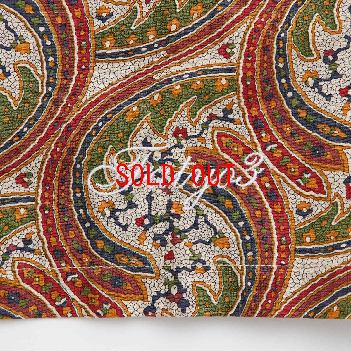 画像7: FIBERSAIC LIBERTY S/S Paisley Shirts BEG 半袖 ペイズリー リップストップ シャツ (7)