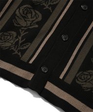 画像5: Rose Summer Knit Shirt Black サマー ニット 半袖 シャツ (5)