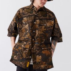 画像1: MEGAFIELD S/S Treecamo Shirts BRN ハンティング ツリーカモ 半袖 シャツ (1)