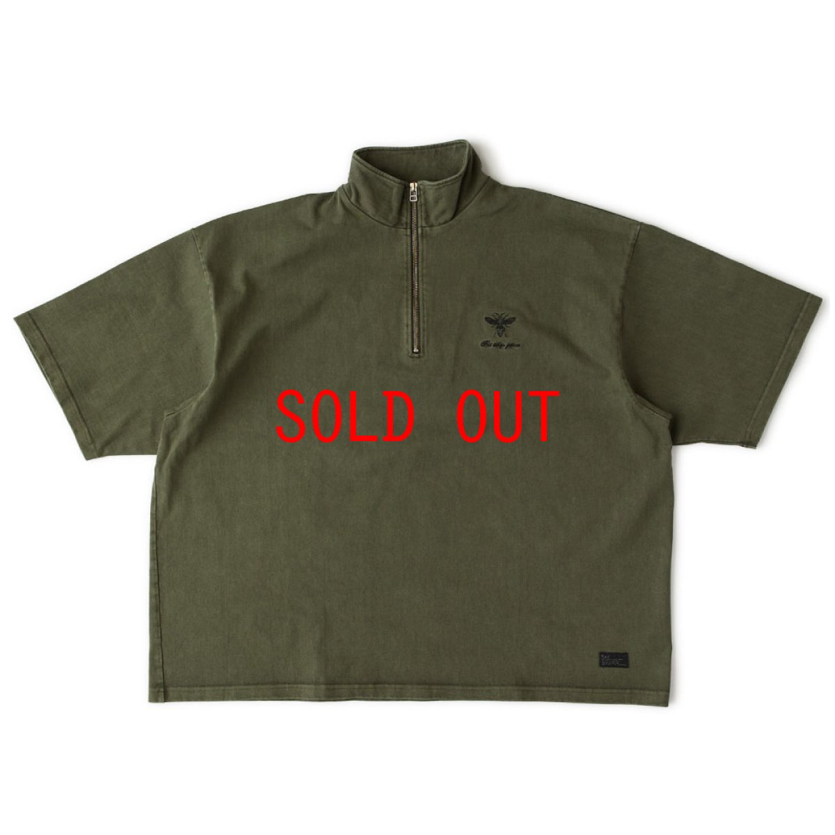 画像2: ACIDHALF S/S Half Zip Cut & Saw Tee ハーフジップ カットソー 半袖 カットソー Tシャツ (2)