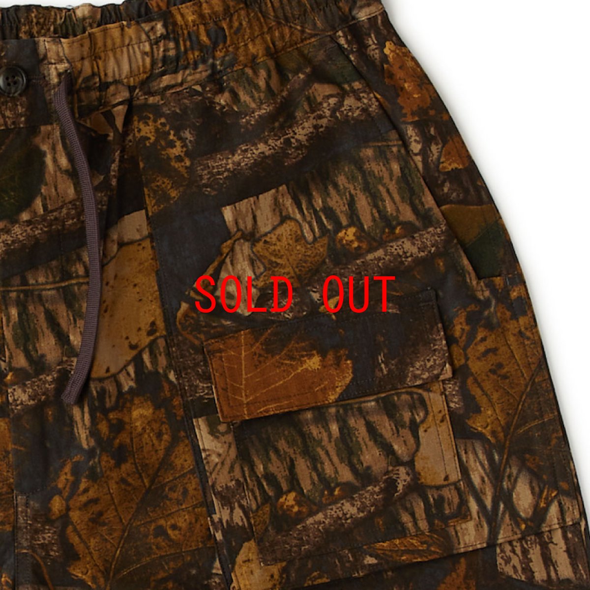 画像7: HALFFIELD Wide Cargo Shorts Half Pants BRN ワイド ツリーカモ ベイカー ショーツ イージー ハーフ パンツ (7)