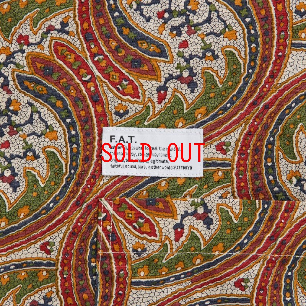 画像4: FIBERSAIC LIBERTY S/S Paisley Shirts BEG 半袖 ペイズリー リップストップ シャツ (4)