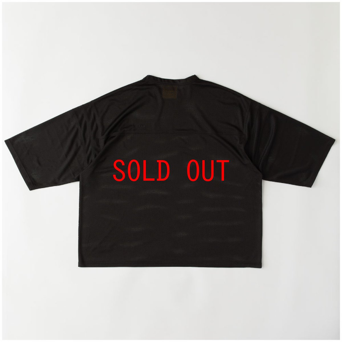 画像3: OVERMESH 3/4 Cut & Saw Tee BLK メッシュ 半袖 カットソー Tシャツ (3)