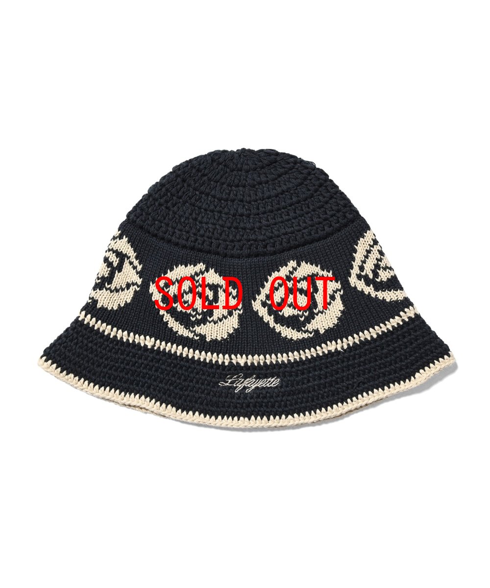 画像3: Rose Knit Bucket Hat ローズ ニット バケット ハット 帽子 (3)