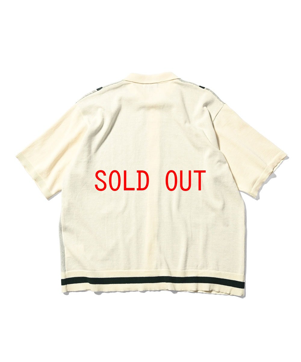 画像3: Rose Summer Knit Shirt White サマー ニット 半袖 シャツ (3)