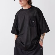 画像1: GRANMESH S/S Mesh Pocket Tee BLK メッシュ ポケット 半袖 カットソー Tシャツ (1)
