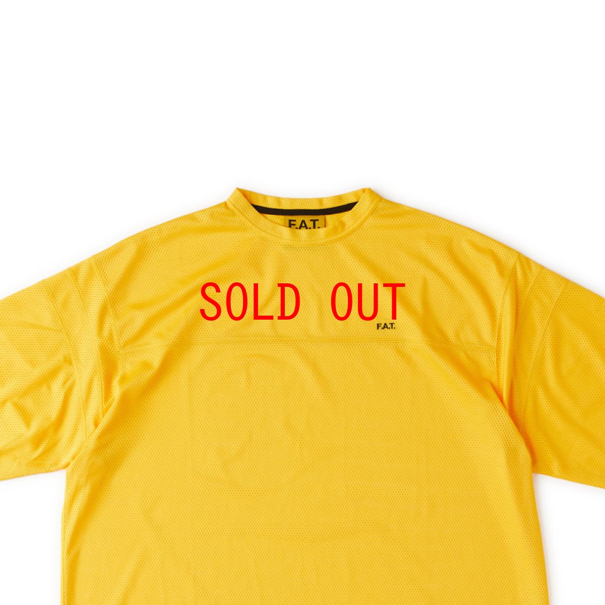 画像8: OVERMESH 3/4 Cut & Saw Tee YLW メッシュ 半袖 カットソー Tシャツ (8)