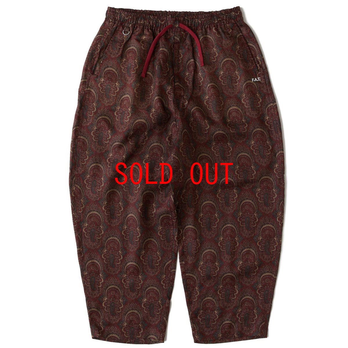 画像2: MEGATILE LIBERTY Wide Chino Paisley Pants MRN ワイド ペイズリー パンツ (2)