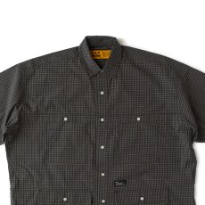 画像9: MEGAFIELD S/S Minicheck Shirts BLK ハンティング ミニチェック 半袖 シャツ (9)