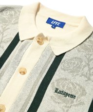 画像4: Rose Summer Knit Shirt White サマー ニット 半袖 シャツ (4)