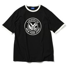 画像1: Token Logo Ringer S/S Tee Black トークン ロゴ リンガー トリム 半袖 Tシャツ (1)