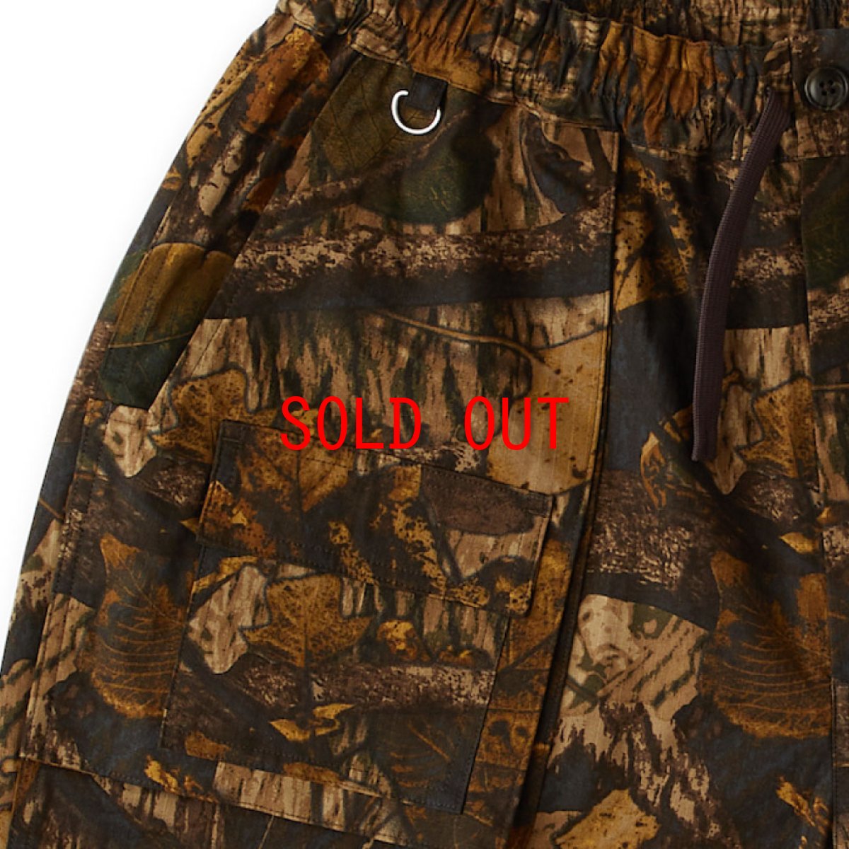 画像8: HALFFIELD Wide Cargo Shorts Half Pants BRN ワイド ツリーカモ ベイカー ショーツ イージー ハーフ パンツ (8)