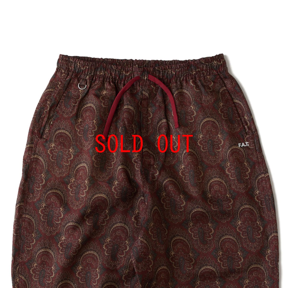 画像8: MEGATILE LIBERTY Wide Chino Paisley Pants MRN ワイド ペイズリー パンツ (8)