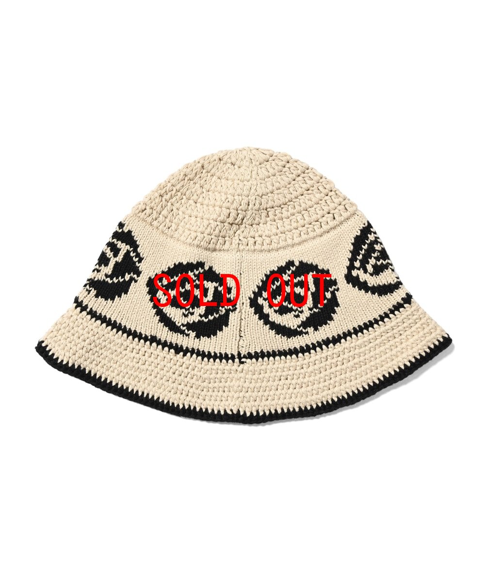 画像10: Rose Knit Bucket Hat ローズ ニット バケット ハット 帽子 (10)