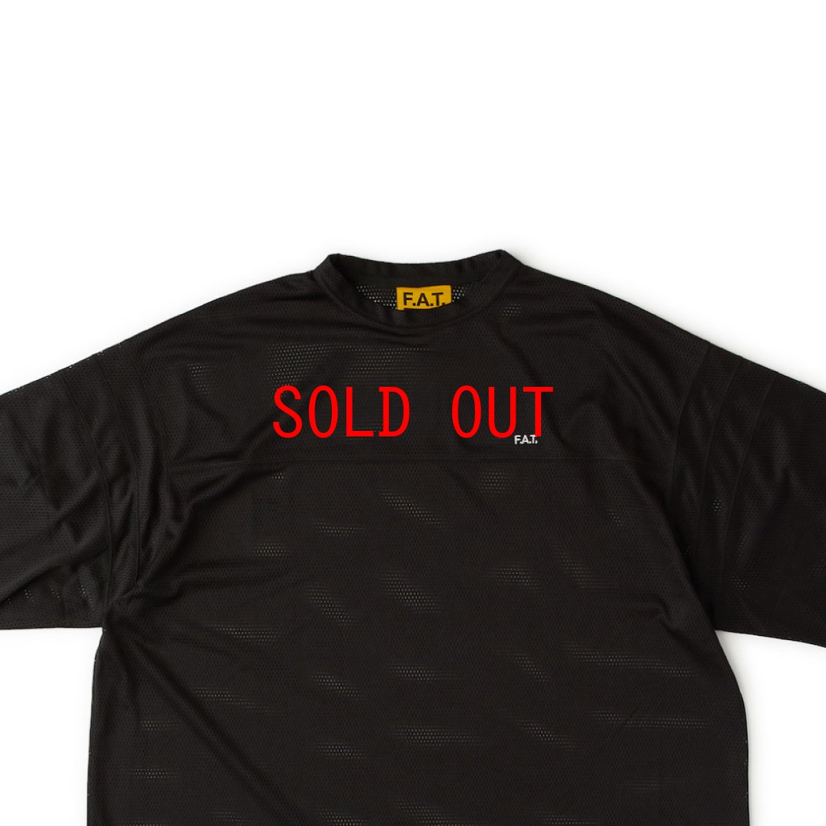 画像8: OVERMESH 3/4 Cut & Saw Tee BLK メッシュ 半袖 カットソー Tシャツ (8)