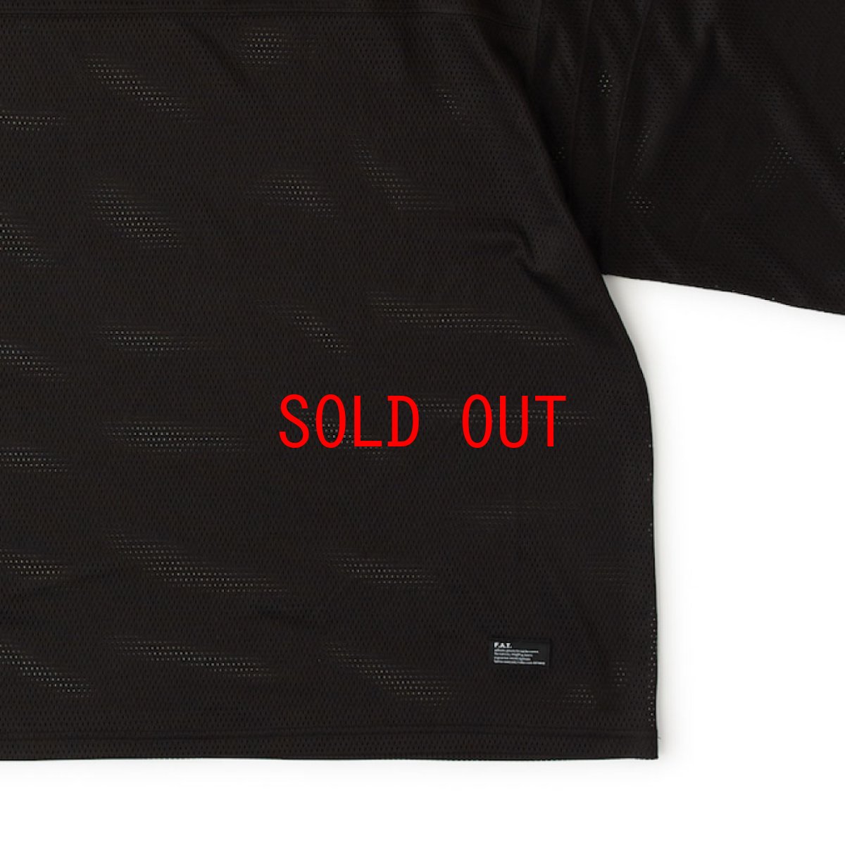 画像6: OVERMESH 3/4 Cut & Saw Tee BLK メッシュ 半袖 カットソー Tシャツ (6)