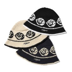 画像2: Rose Knit Bucket Hat ローズ ニット バケット ハット 帽子 (2)