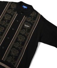 画像6: Rose Summer Knit Shirt Black サマー ニット 半袖 シャツ (6)