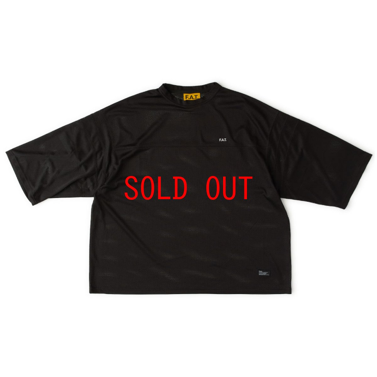 画像2: OVERMESH 3/4 Cut & Saw Tee BLK メッシュ 半袖 カットソー Tシャツ (2)