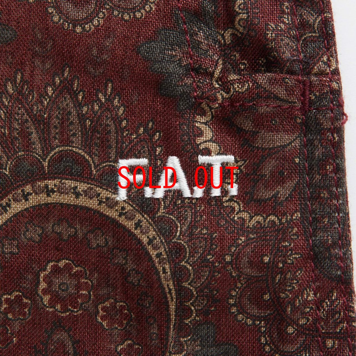 画像6: MEGATILE LIBERTY Wide Chino Paisley Pants MRN ワイド ペイズリー パンツ (6)