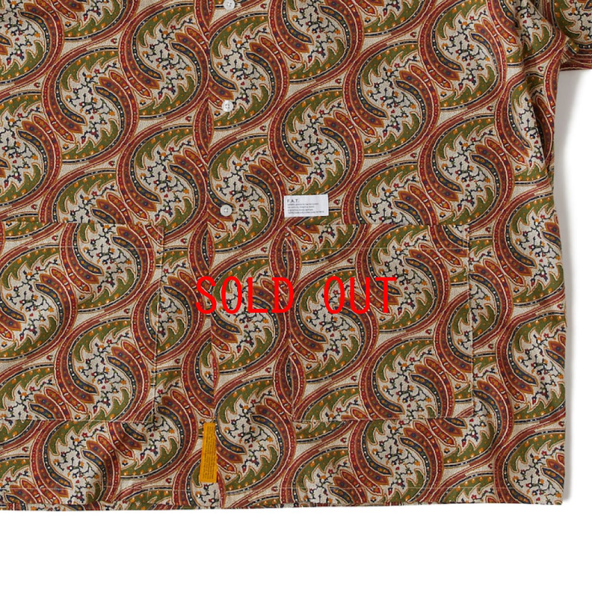 画像8: FIBERSAIC LIBERTY S/S Paisley Shirts BEG 半袖 ペイズリー リップストップ シャツ (8)