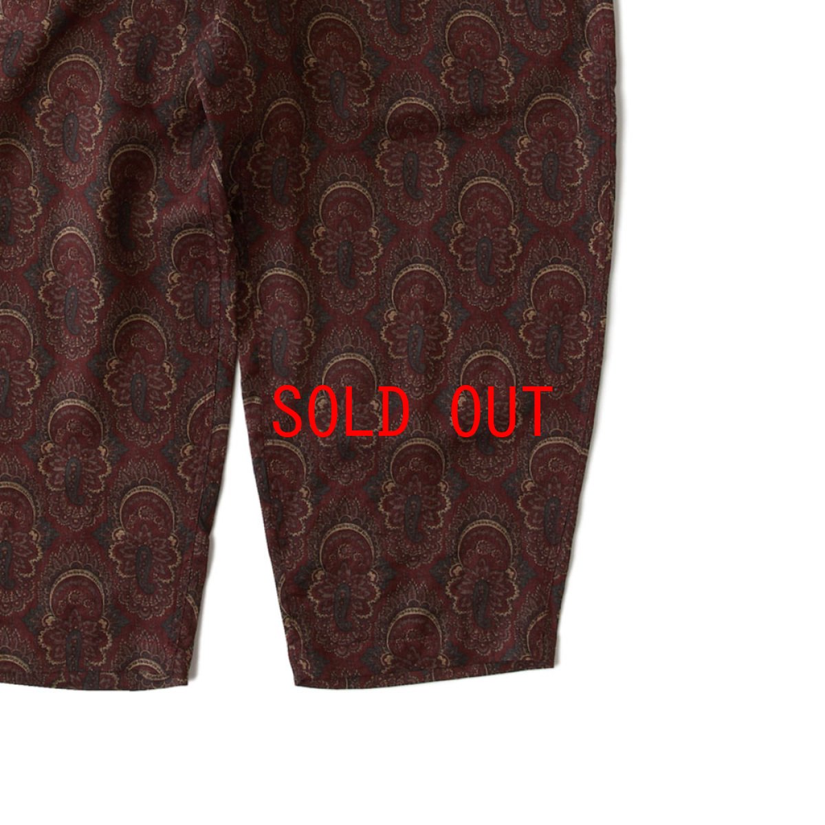 画像7: MEGATILE LIBERTY Wide Chino Paisley Pants MRN ワイド ペイズリー パンツ (7)