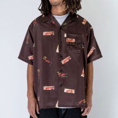 画像3: x Raw Papers OpenCollar S/S Shirt BRN ロウ 半袖 オープンカラー 柄シャツ (3)