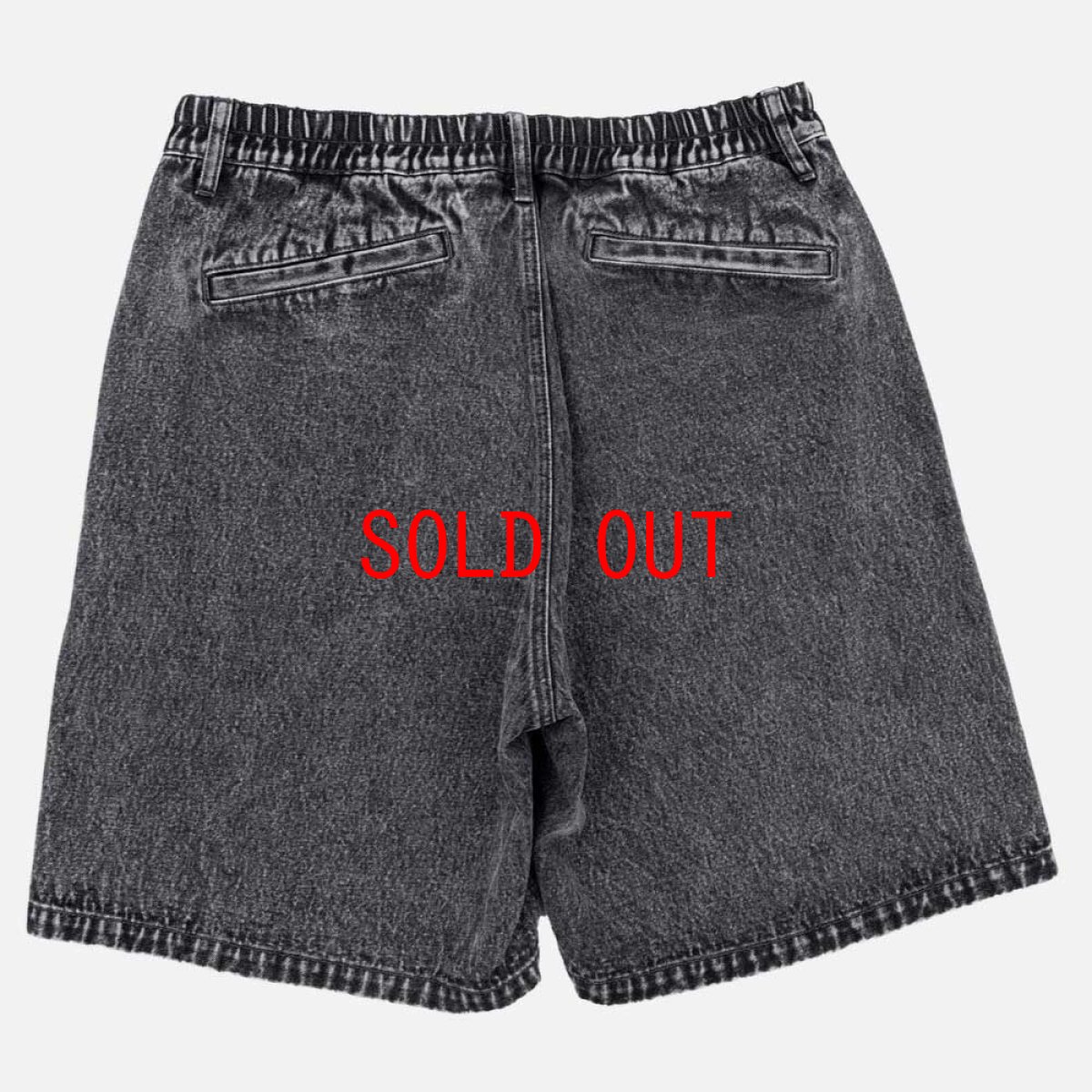 画像5: Washed Summer Shorts BLK ケミカル ウォッシュ カラー デニム ショーツ (5)