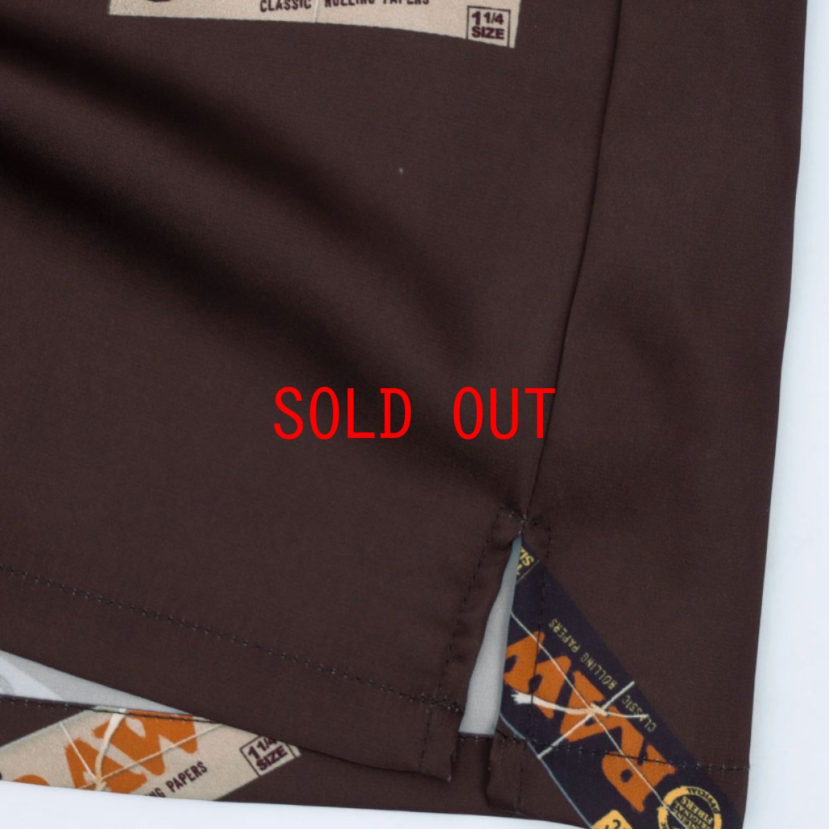 画像8: x Raw Papers OpenCollar S/S Shirt BRN ロウ 半袖 オープンカラー 柄シャツ (8)