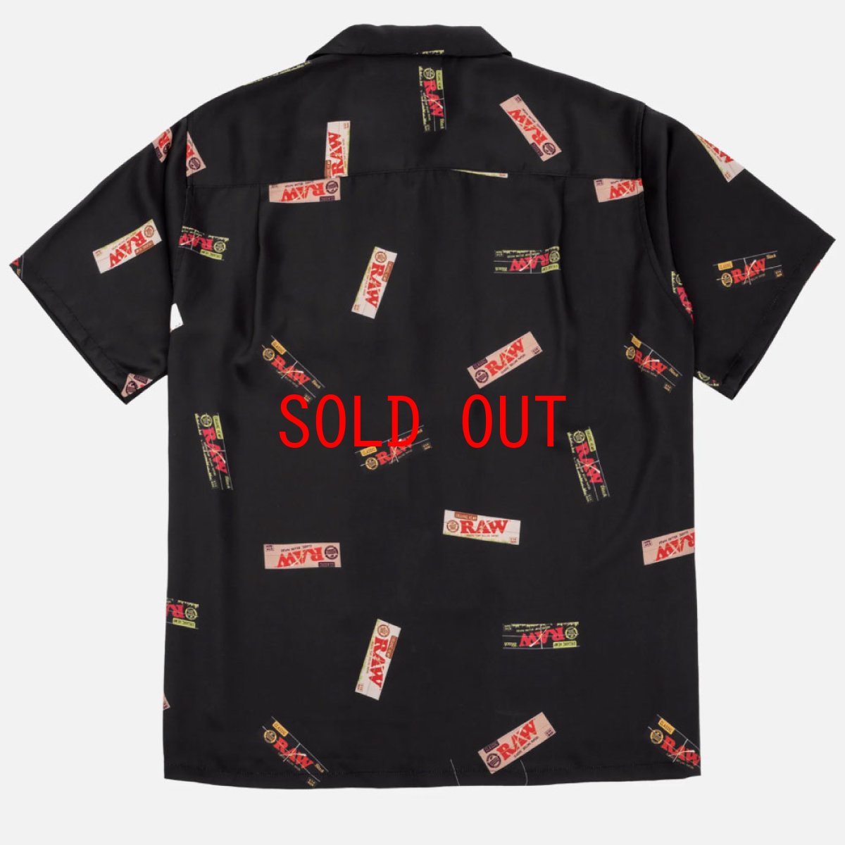 画像5: x Raw Papers OpenCollar S/S Shirt BLK ロウ 半袖 オープンカラー 柄シャツ (5)