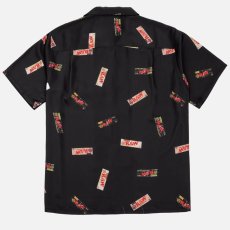 画像5: x Raw Papers OpenCollar S/S Shirt BLK ロウ 半袖 オープンカラー 柄シャツ (5)