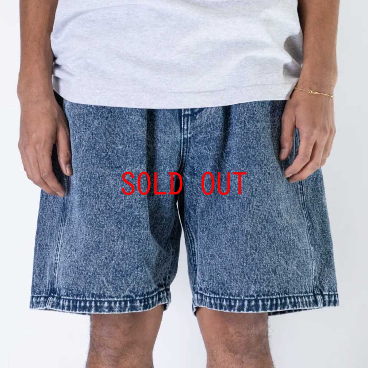 画像4: Washed Summer Shorts BLU ケミカル ウォッシュ カラー デニム ショーツ (4)