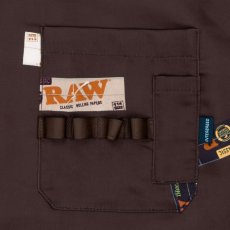 画像5: x Raw Papers OpenCollar S/S Shirt BRN ロウ 半袖 オープンカラー 柄シャツ (5)