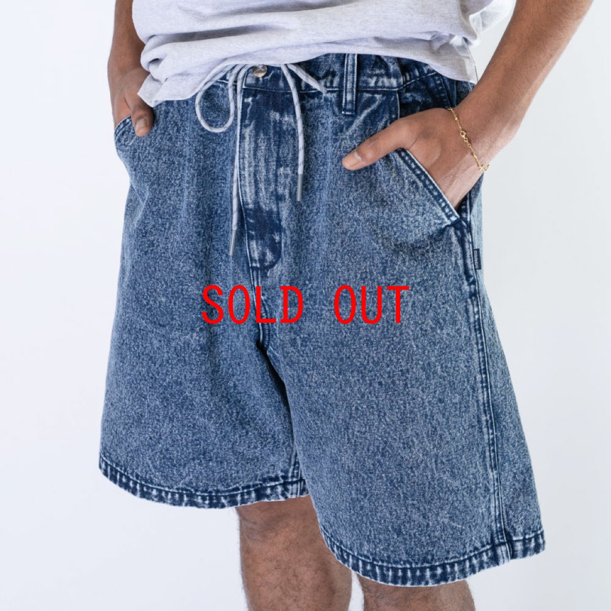 画像1: Washed Summer Shorts BLU ケミカル ウォッシュ カラー デニム ショーツ (1)