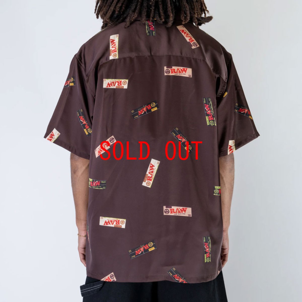 画像4: x Raw Papers OpenCollar S/S Shirt BRN ロウ 半袖 オープンカラー 柄シャツ (4)