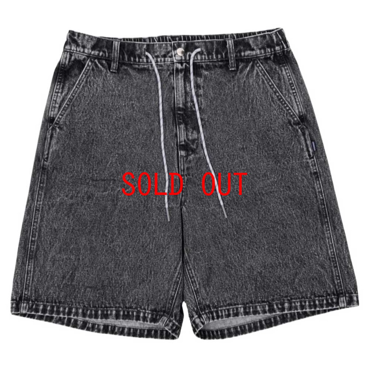 画像4: Washed Summer Shorts BLK ケミカル ウォッシュ カラー デニム ショーツ (4)