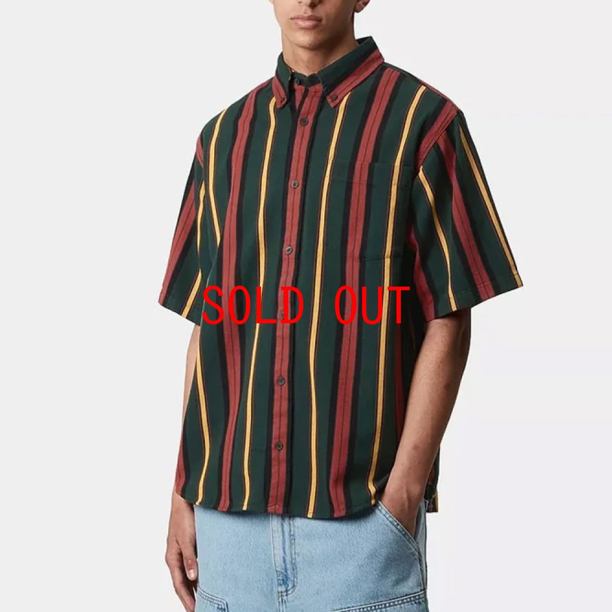 画像1: Jarrell S/S Stripe Shirts 半袖 ストライプ シャツ (1)