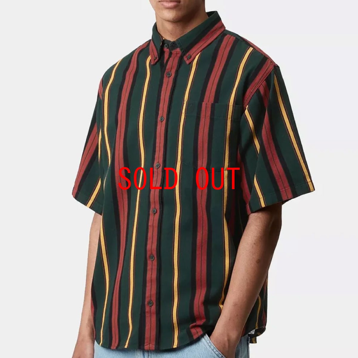 画像3: Jarrell S/S Stripe Shirts 半袖 ストライプ シャツ (3)