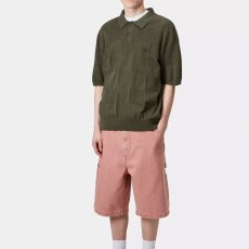 画像7: Checker S/S Knit Polo Shirts OLV 半袖 チェッカー ニット ポロ シャツ (7)