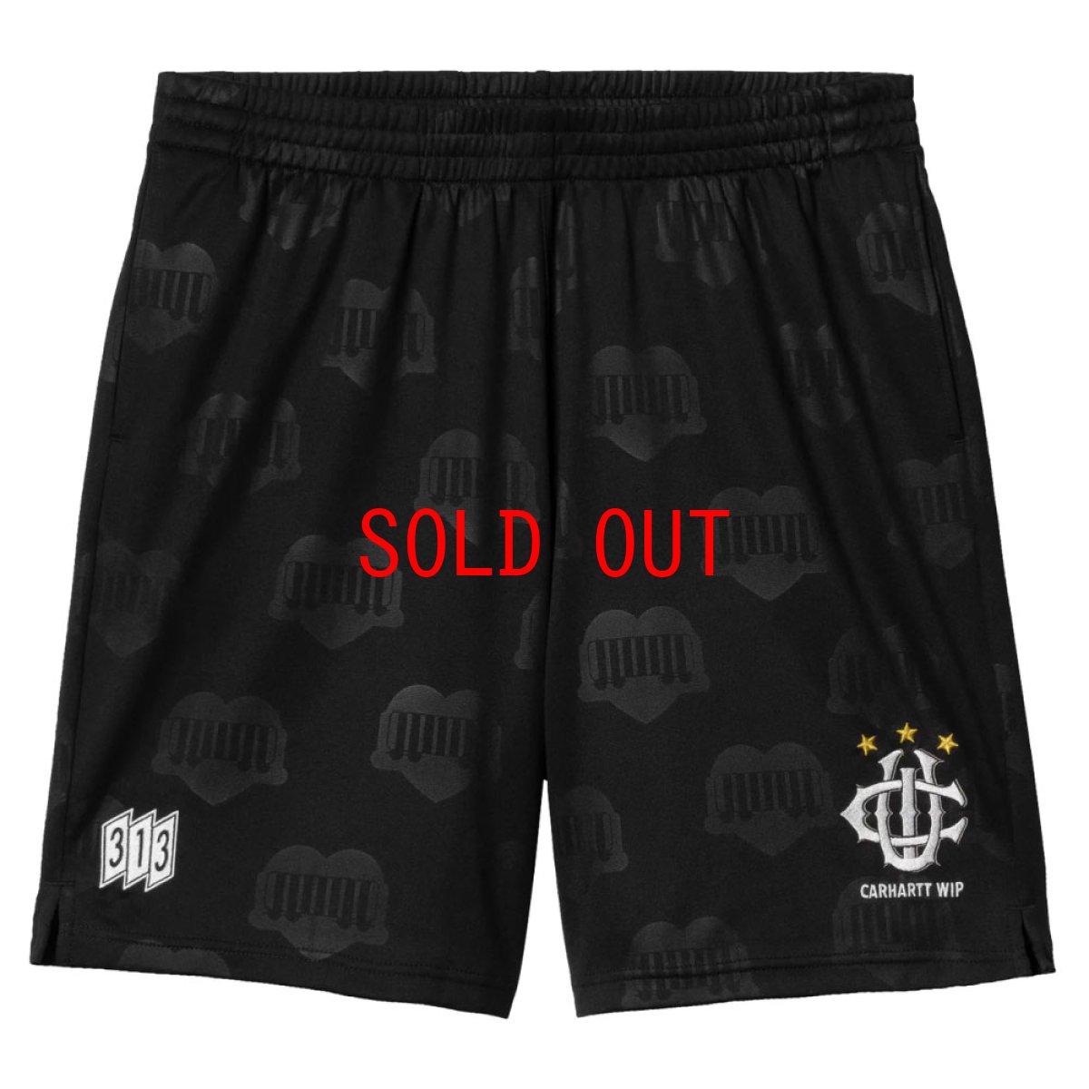 画像1: Hartt’s Football Short Heart Train BLK フットボール リラックスフィット ジャカード ショーツ パンツ (1)
