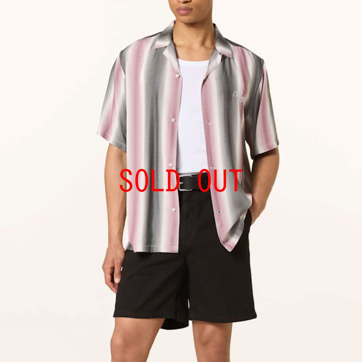 画像1: Dashner S/S Stripe Shirts Graphite 半袖 ストライプ シャツ (1)