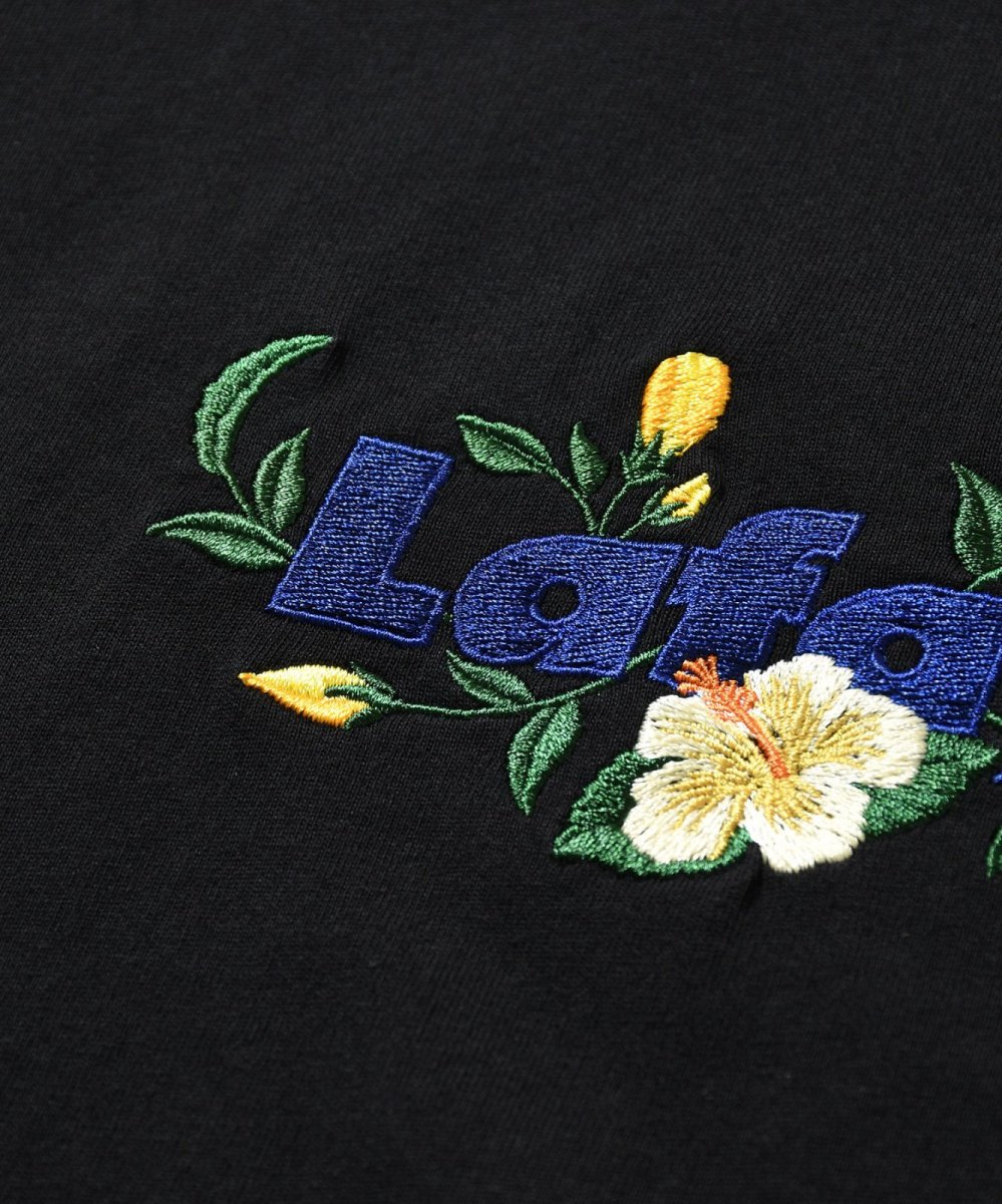 画像3: LFYT × Shellter フラワーロゴ刺繍Tシャツ ブラック  / Lafayette Flower Logo Tee【シェルター沖縄限定】 (3)