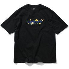 画像1: LFYT × Shellter フラワーロゴ刺繍Tシャツ ブラック  / Lafayette Flower Logo Tee【シェルター沖縄限定】 (1)