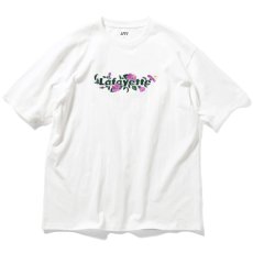 画像1: LFYT × Shellter フラワーロゴ刺繍Tシャツ ホワイト / Lafayette Flower 2Tone Logo Tee【シェルター沖縄限定】 (1)