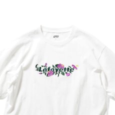 画像6: LFYT × Shellter フラワーロゴ刺繍Tシャツ ホワイト / Lafayette Flower 2Tone Logo Tee【シェルター沖縄限定】 (6)