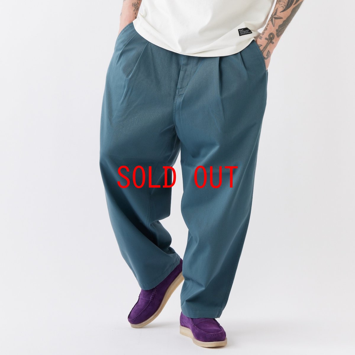 画像1: × Dickies Biggies Wide Chino Pants ディッキーズ ワイド チノ タイプ パンツ シルエット Green (1)