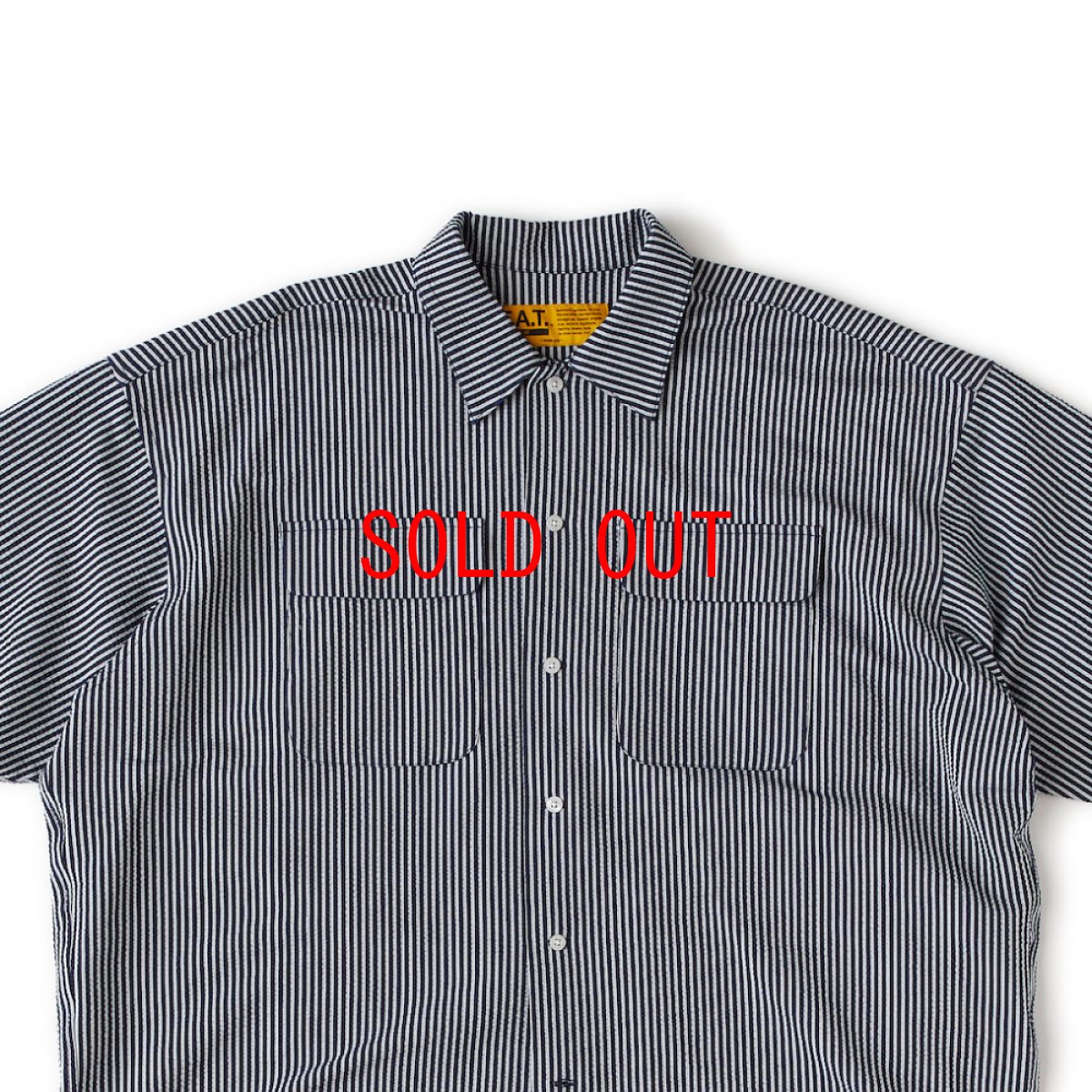 画像10: GIGARSEY S/S Stripe Shirts NVYサッカー ストライプ ジャージ 半袖 シャツ (10)